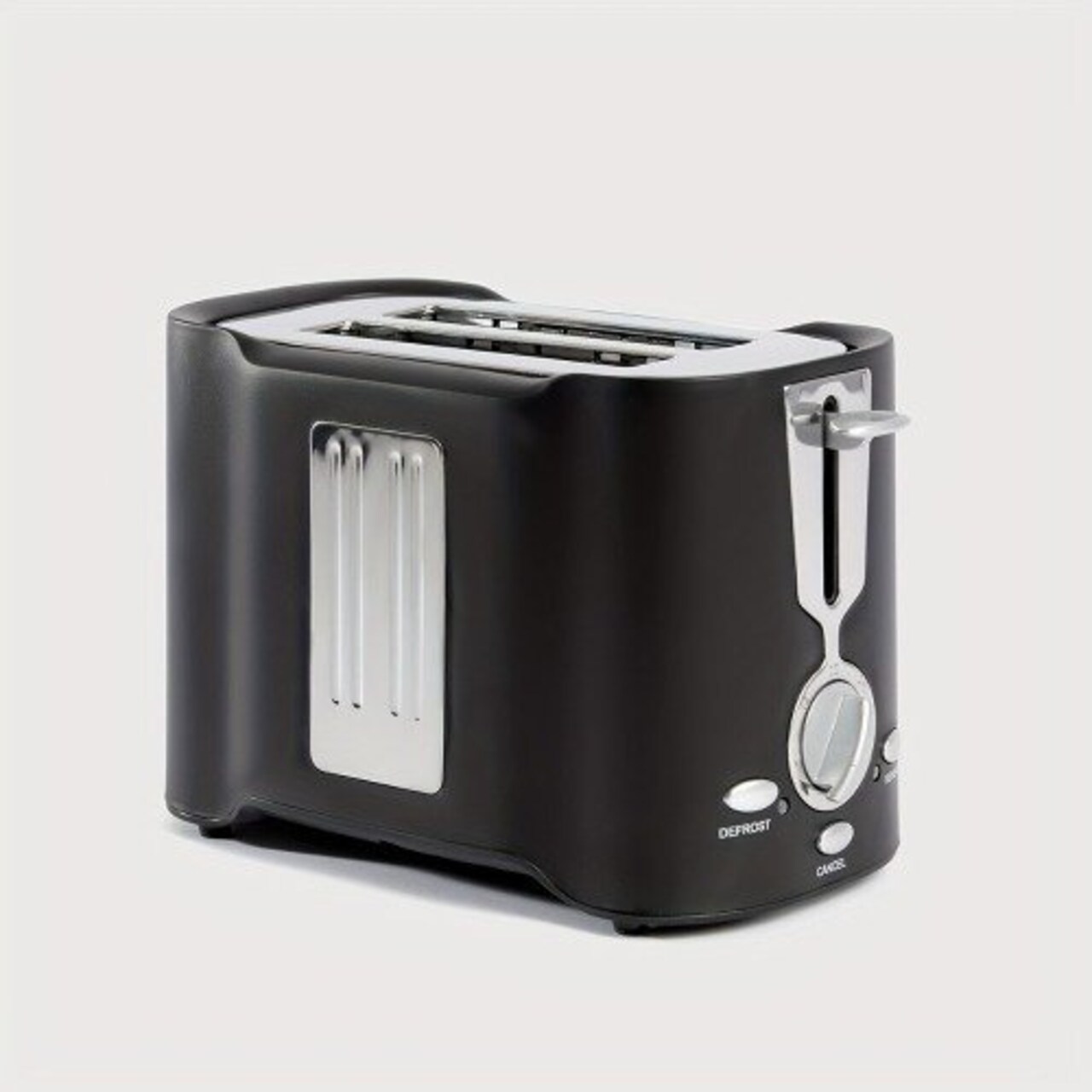 Edge Collections - Black - Efficient 2-Slice Toaster with Easy Clean Crumb Tray - 1 Piece